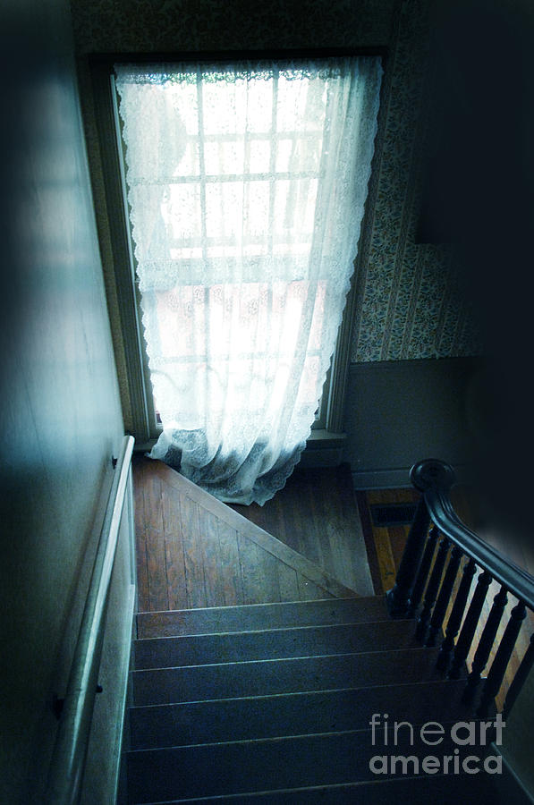 Window by Dark Stairway Photograph by Jill Battaglia