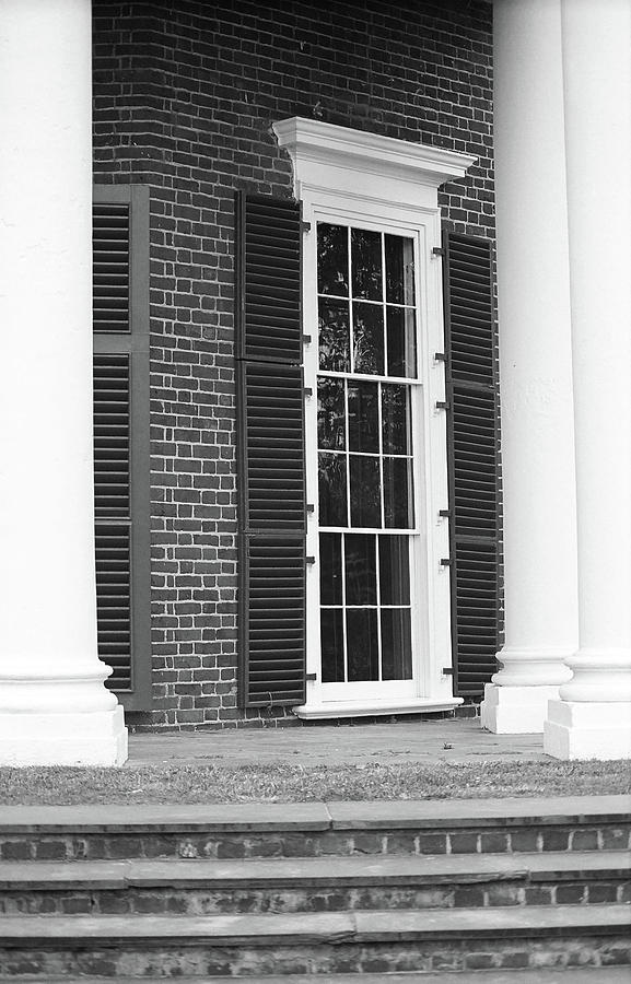 Window, Columns and Stairs BW Photograph by Frank Romeo