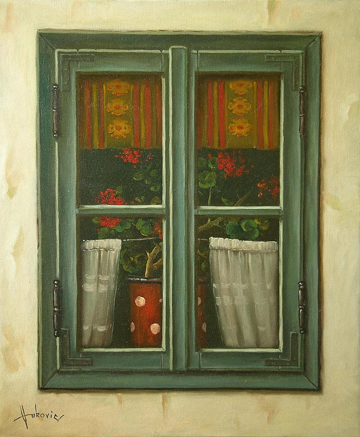 Still Life Painting - Window by Dusan Vukovic