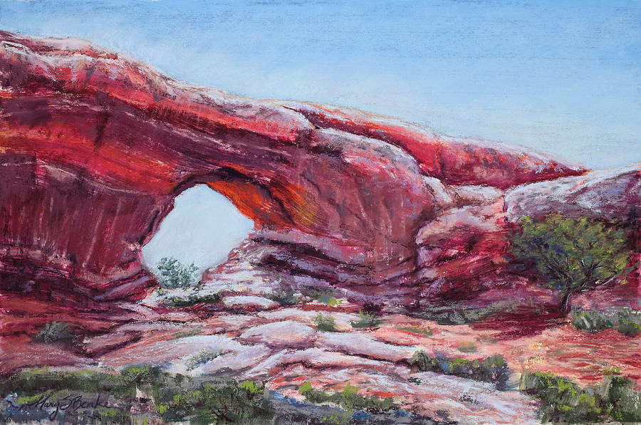 Arches National Park Painting - Window by Mary Benke