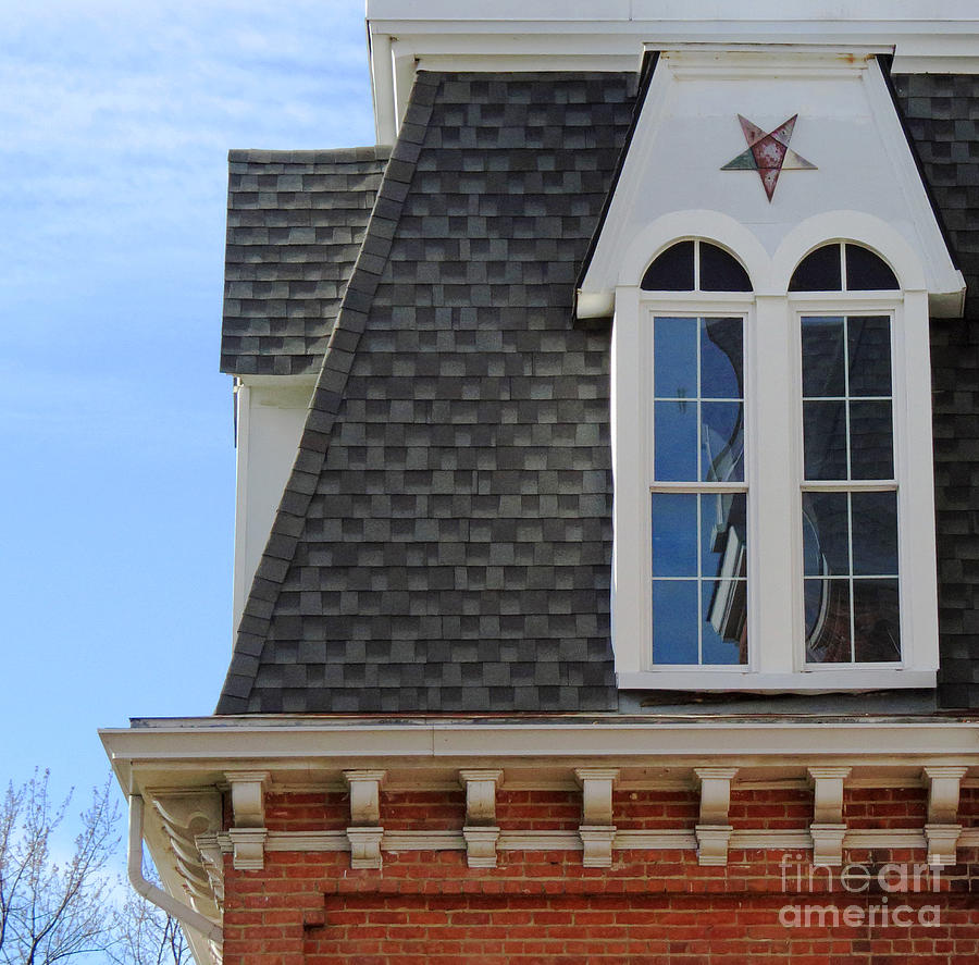 Window of Masonic Hall Photograph by Sandra Church
