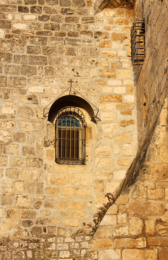 Window of Nativity church Photograph by Munir Alawi