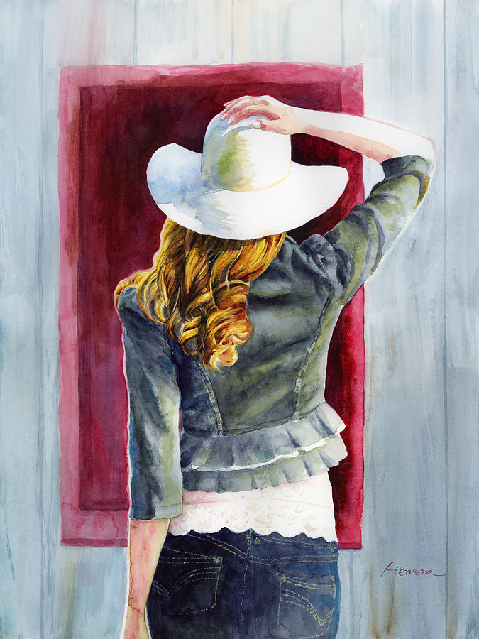 Hat Painting - Window of Time by Hailey E Herrera