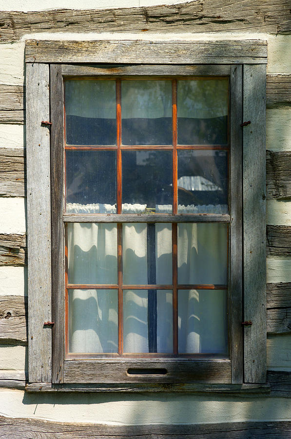 Architecture Photograph - Window on Log Cabin by Donald  Erickson
