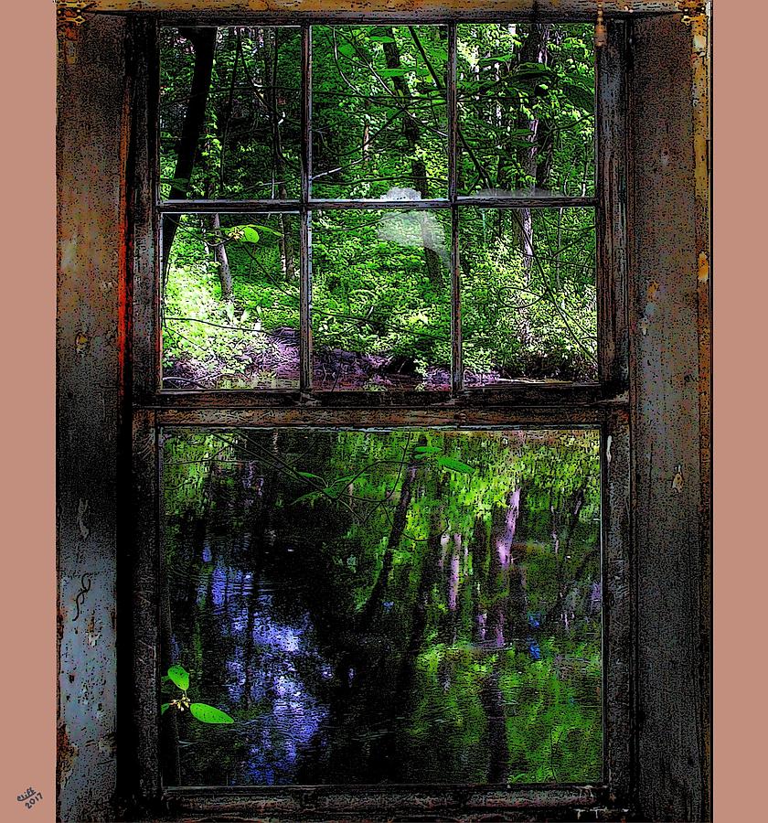Landscape Digital Art - Window on the River by Cliff Wilson