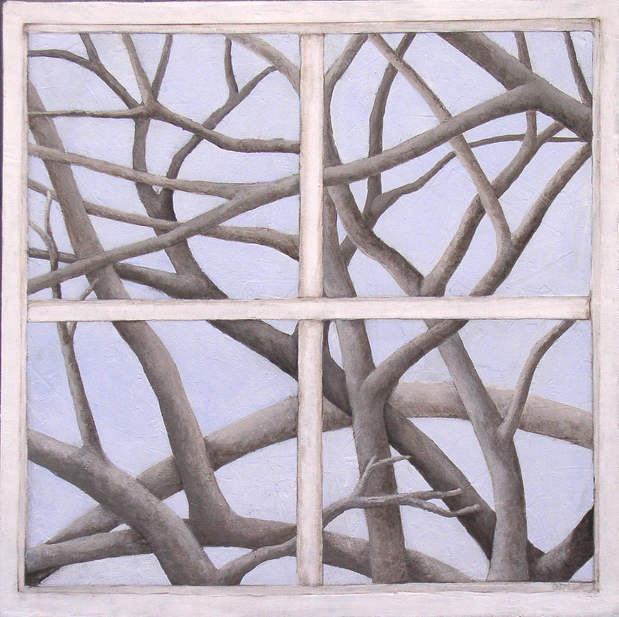 Winter Painting - Window on Winter by Linda Carmel
