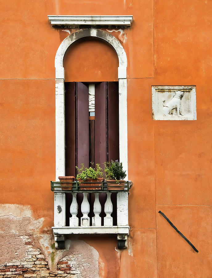 Window On Wall In Venice Photograph by Gary Slawsky