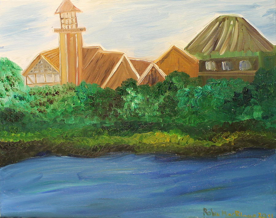 Lighthouse Painting - Window Over Cedar Key by Robin MacBlane