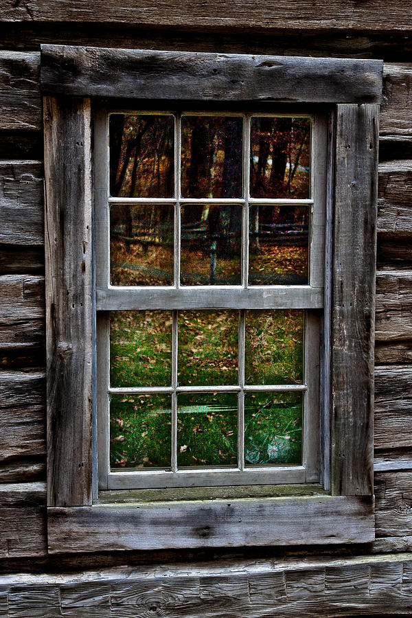 Fall Photograph - Window Reflection at Mabry Mill by Mark Currier