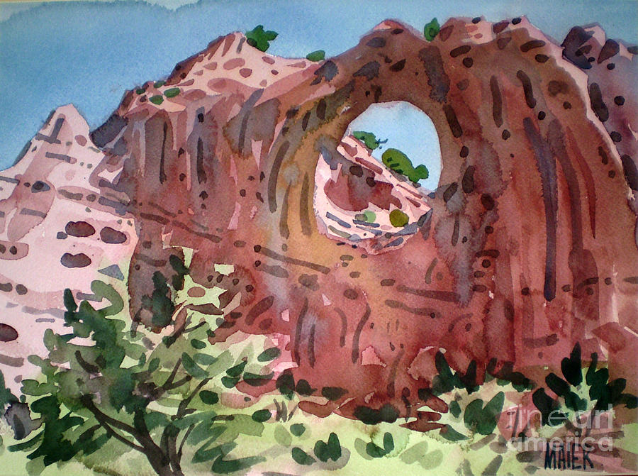 Window Rock Painting by Donald Maier