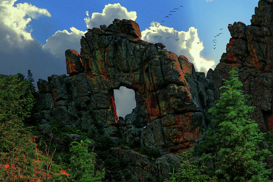 Window Rock Photograph - Window Rock by Mike Flynn