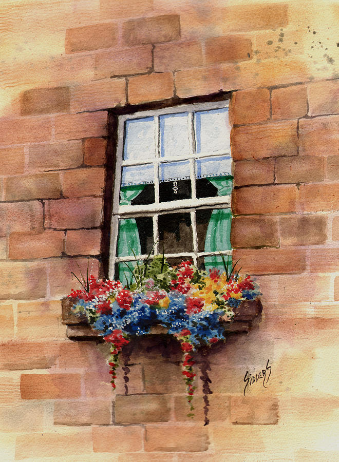 Flower Painting - Window by Sam Sidders