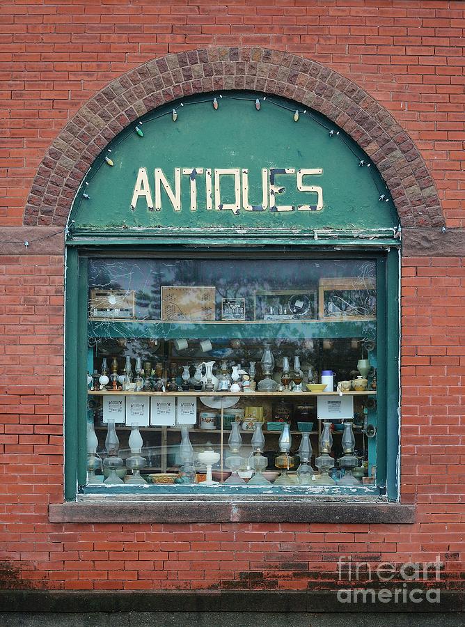 Window Shopping for Antiques Photograph by Ken DePue