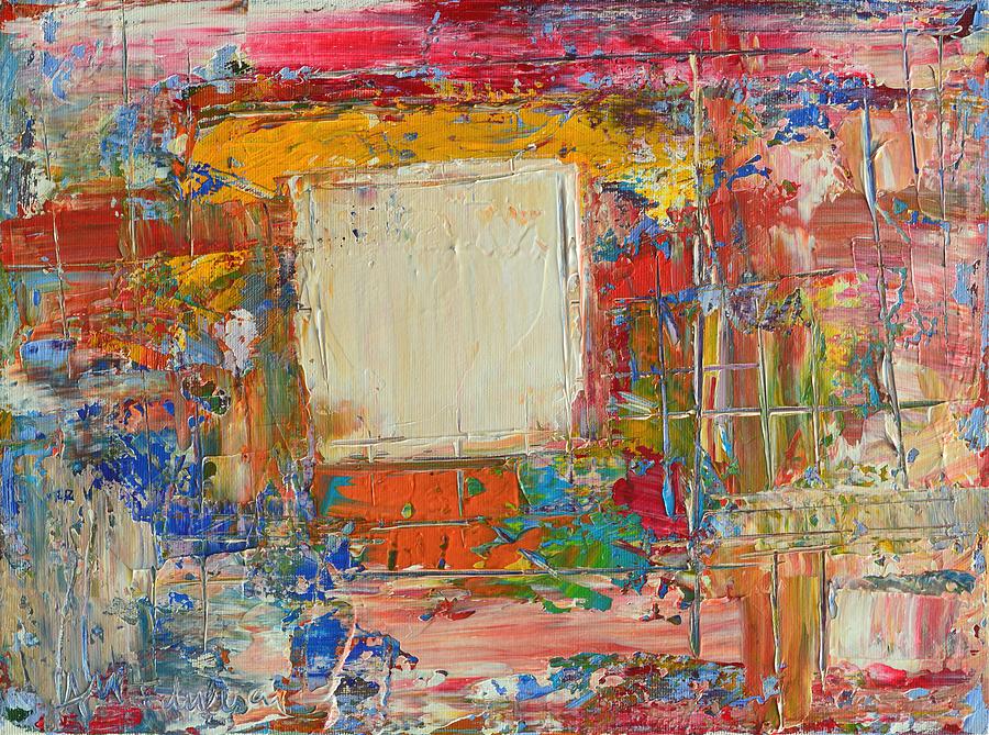 Abstract Painting - Window Through Passing Time by Ana Maria Edulescu