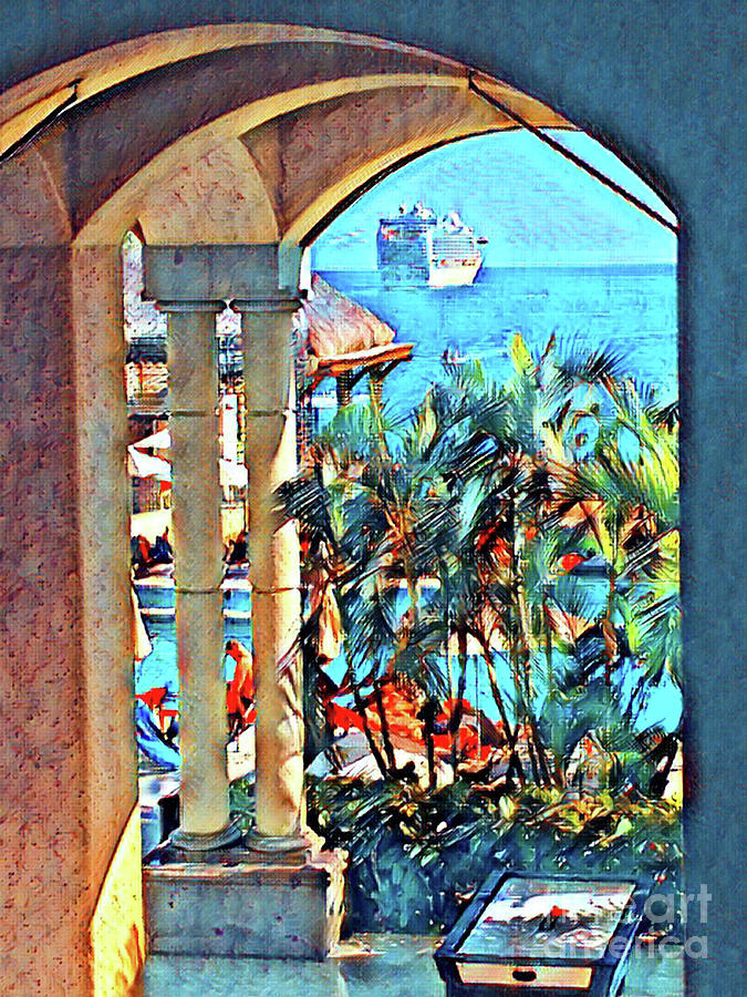 Window to Cabo Digital Art by Kathy Kelly
