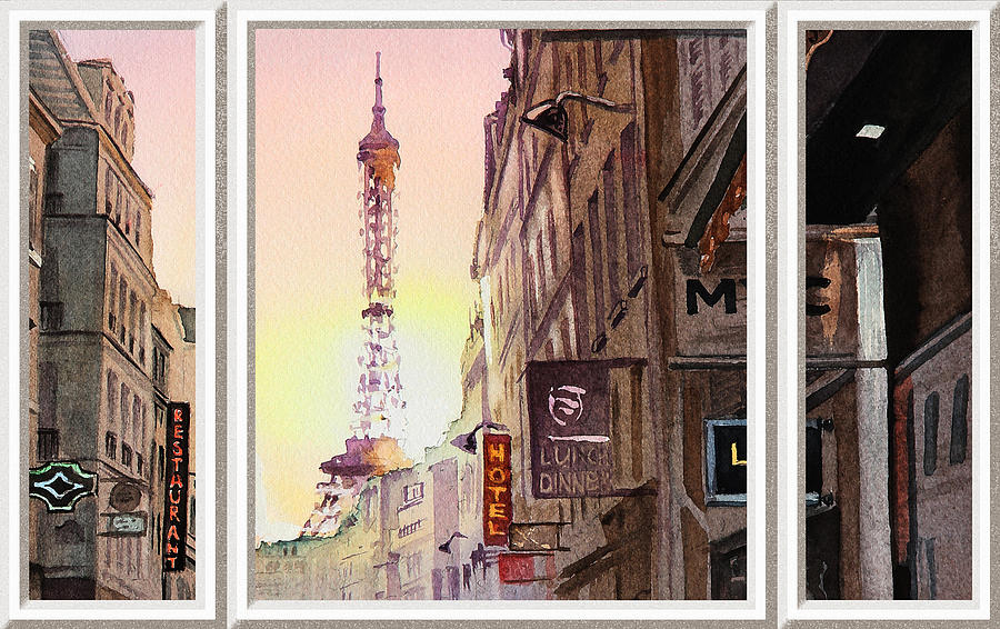 Window To Paris Painting by Irina Sztukowski