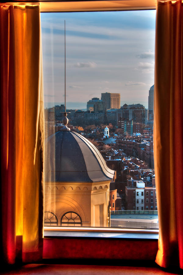 Window To The City - Liberty Hotel - Boston Cityscape Photograph