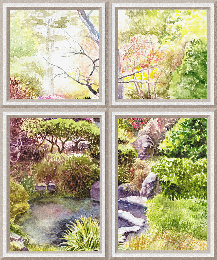 Window To The Garden Painting by Irina Sztukowski