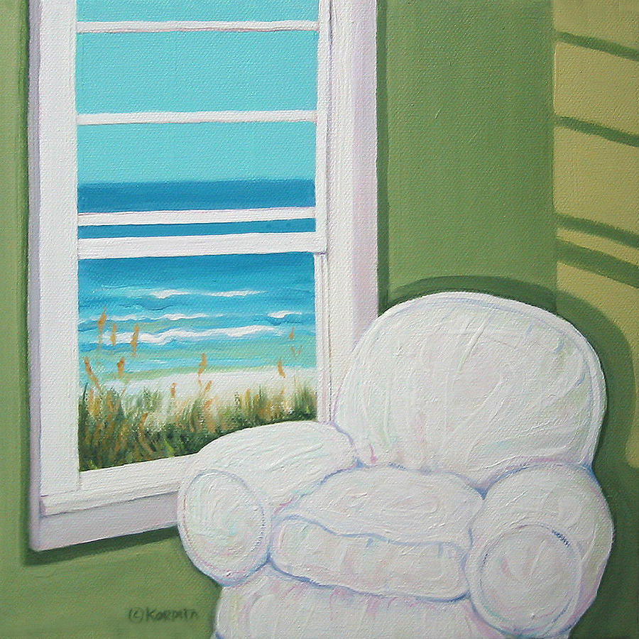 Summer Painting - Window to the Sea No. 2 by Rebecca Korpita