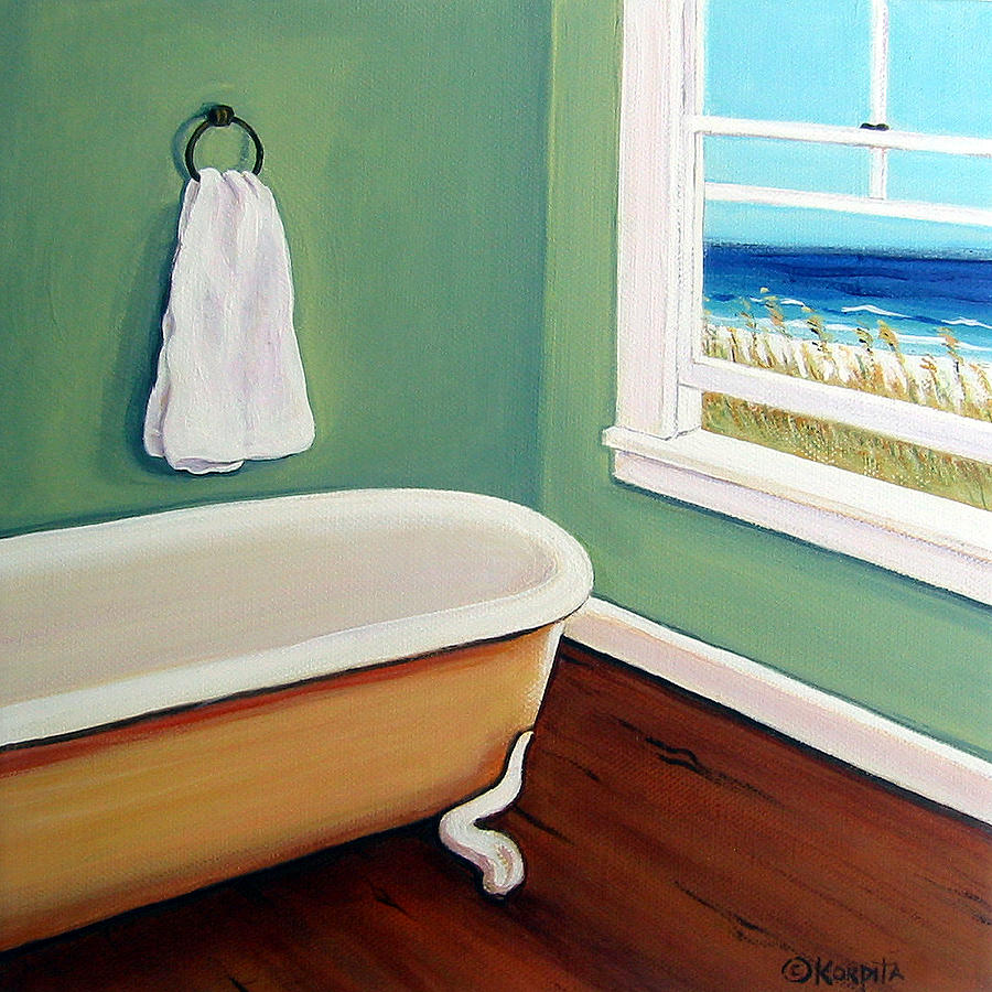 Window to the Sea No. 4 Painting by Rebecca Korpita