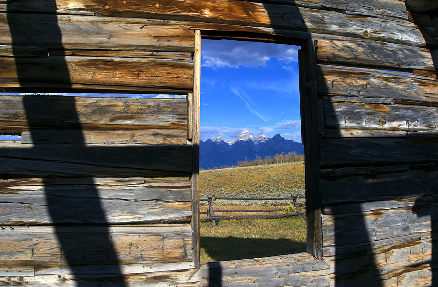 Window view Shane Cabin Photograph by Gary Langley