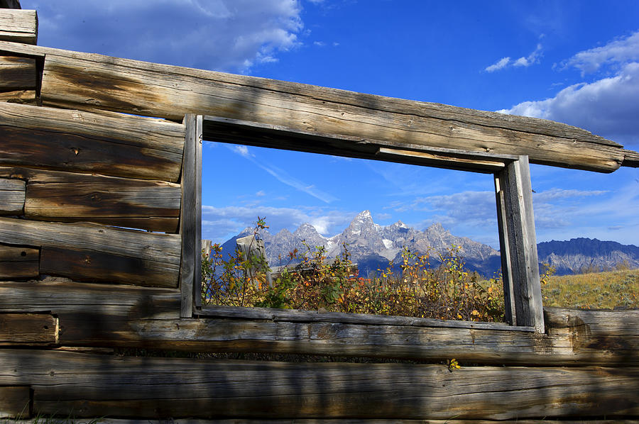 Window with a View Shane Cabin Photograph by Gary Langley