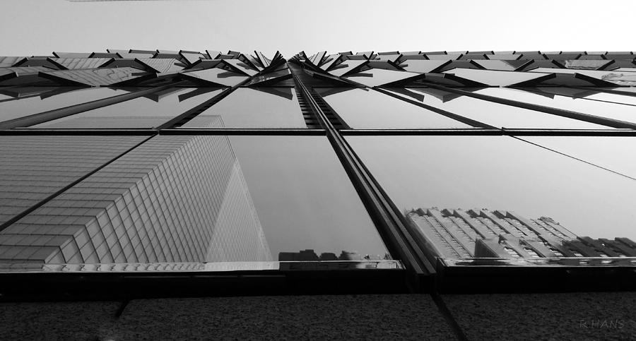 New York City Photograph - Windows And Reflections Of One W T C  B W by Rob Hans