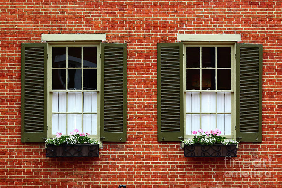 Windows and Shutters in Frederick Maryland Photograph by James Brunker
