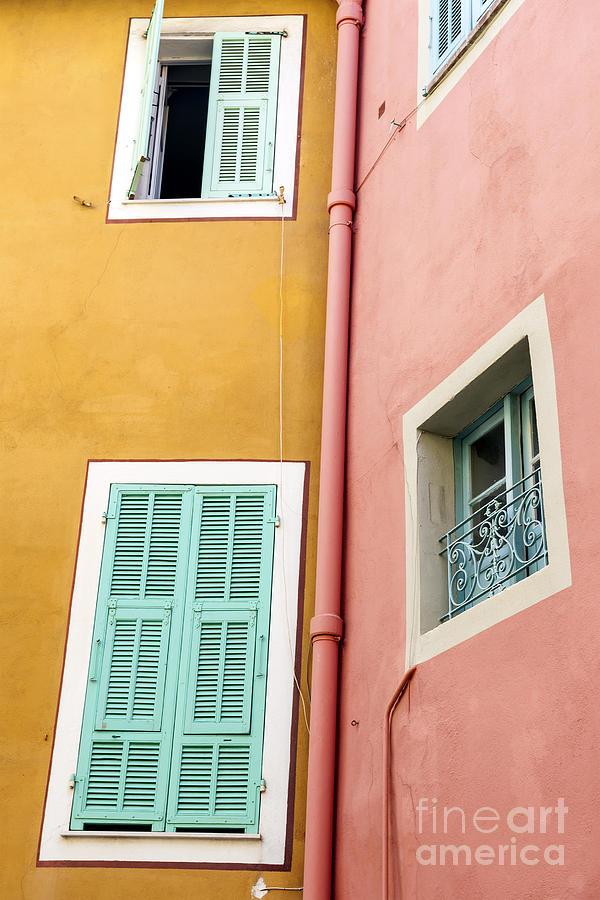 Windows in Villefranche-sur-Mer Photograph by Elena Elisseeva