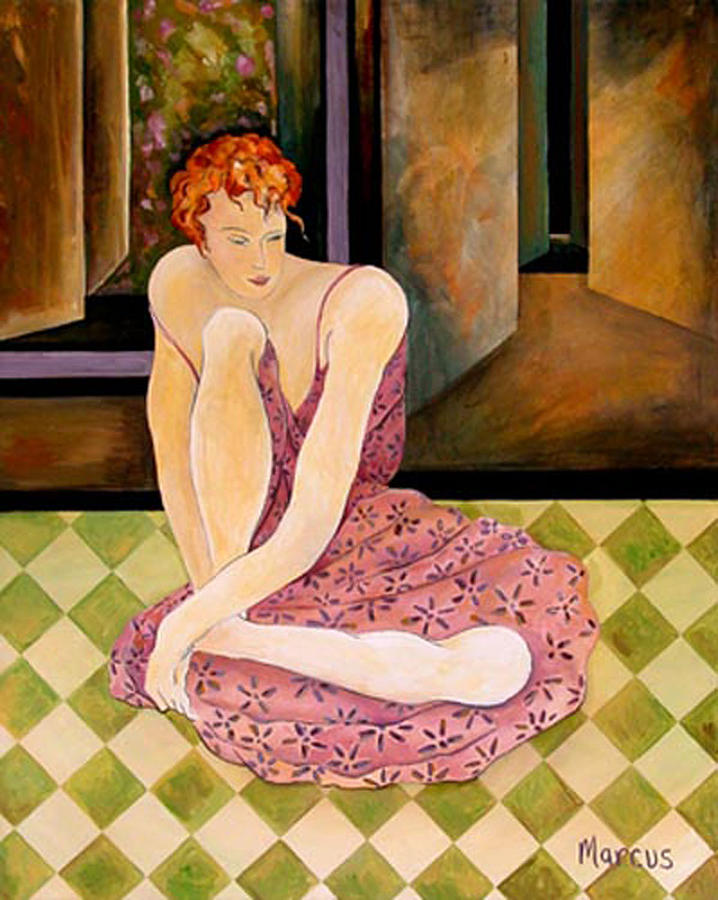 Female Painting - Windows by Leslie Marcus Female Painting - Windows by Leslie Marcus