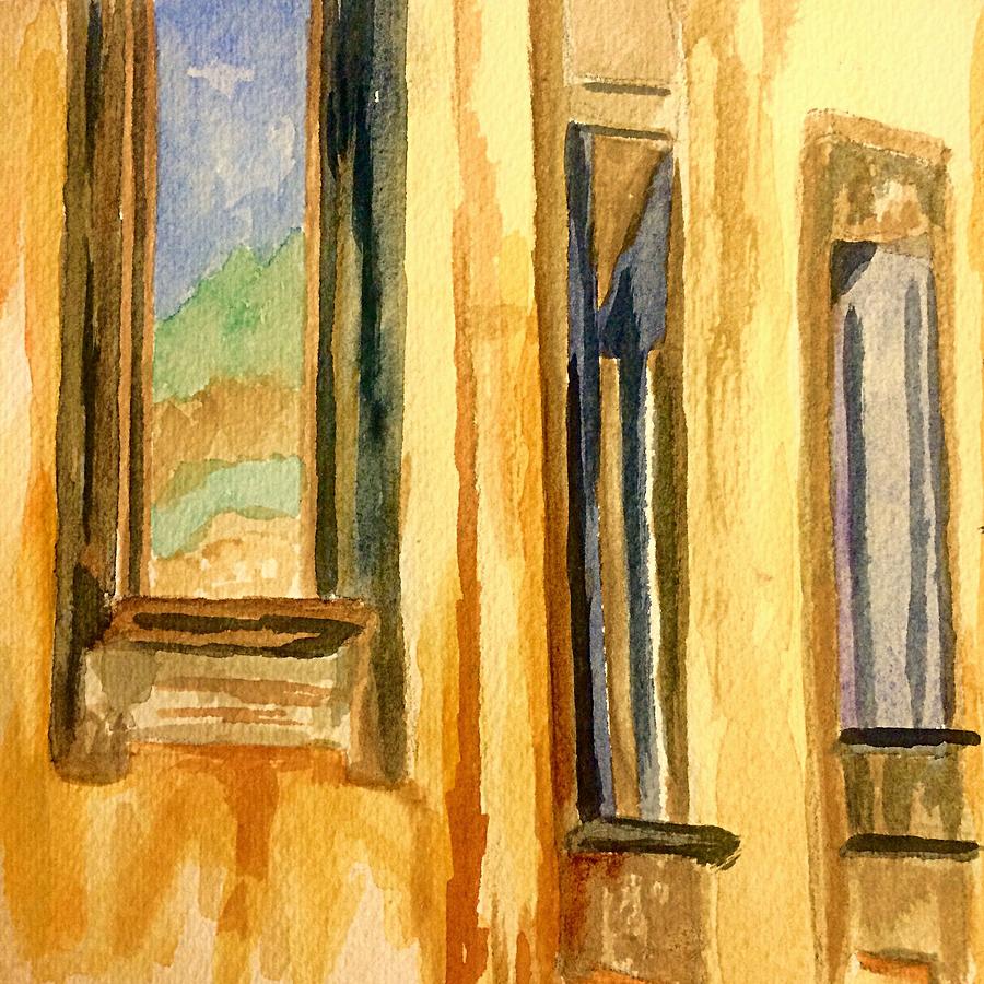 Windows of Old World Europe Painting by Ellen Levinson