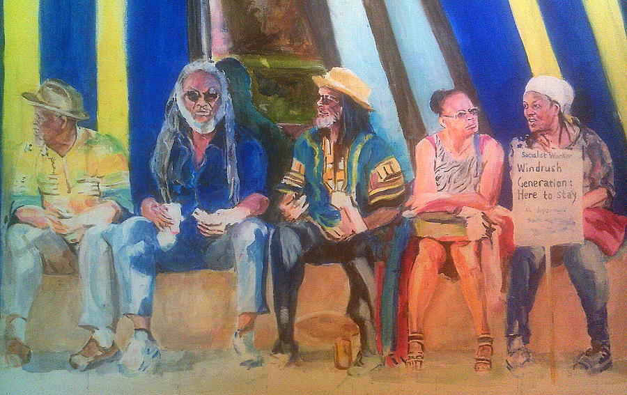 Windrush Protesters Painting by Rosanne Gartner