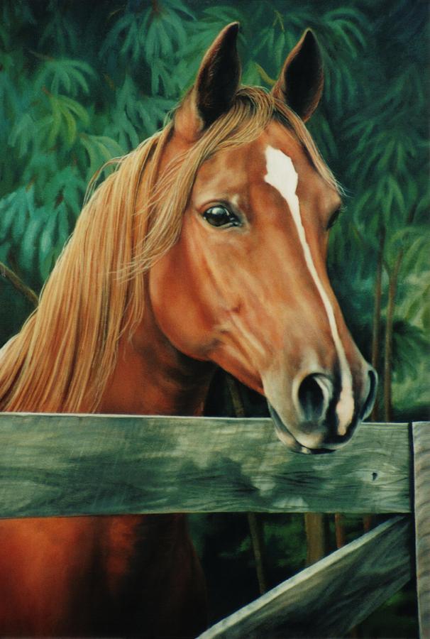 Horse Painting - Windsong by Ruth Gee