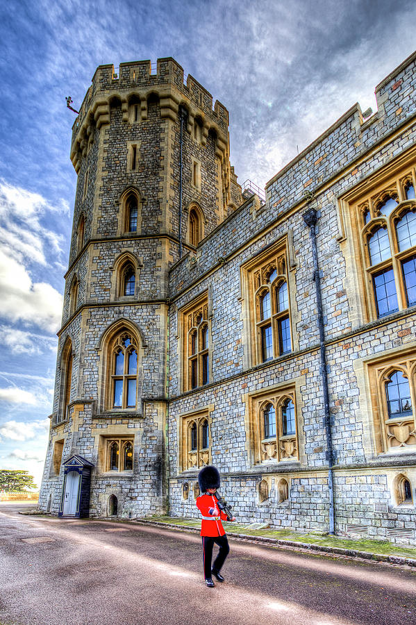 Queen Photograph - Windsor Castle and Coldstream Guard by David Pyatt