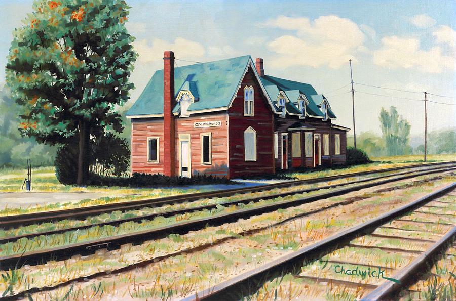 Windsor Junction Nova Scotia Revisited Painting by Phil Chadwick