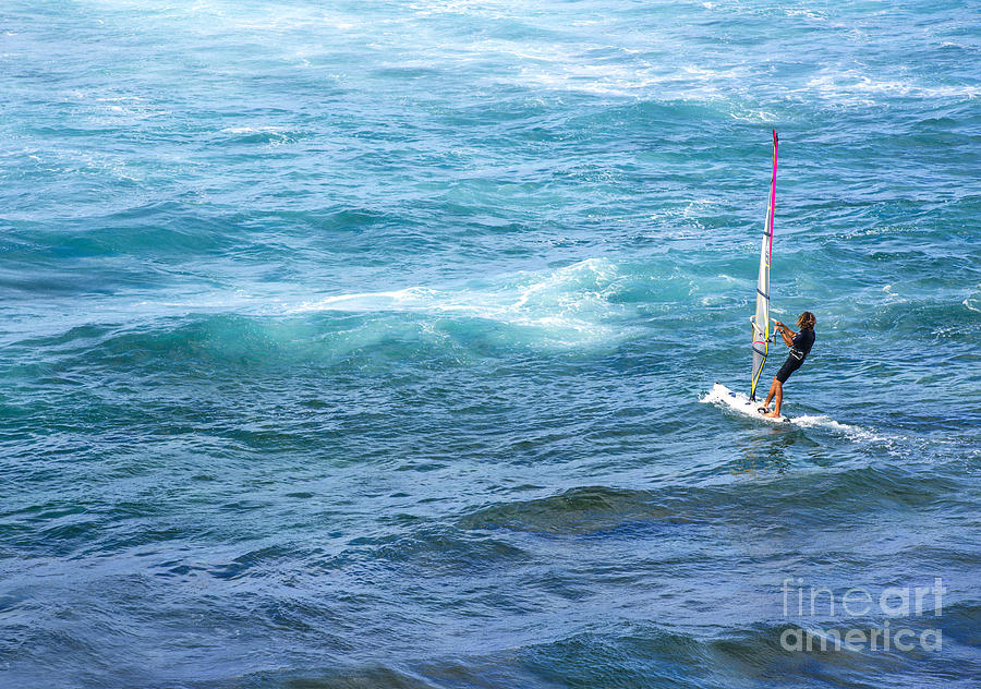 Sports Photograph - Windsurfer in Maui Hawaii by Diane Diederich