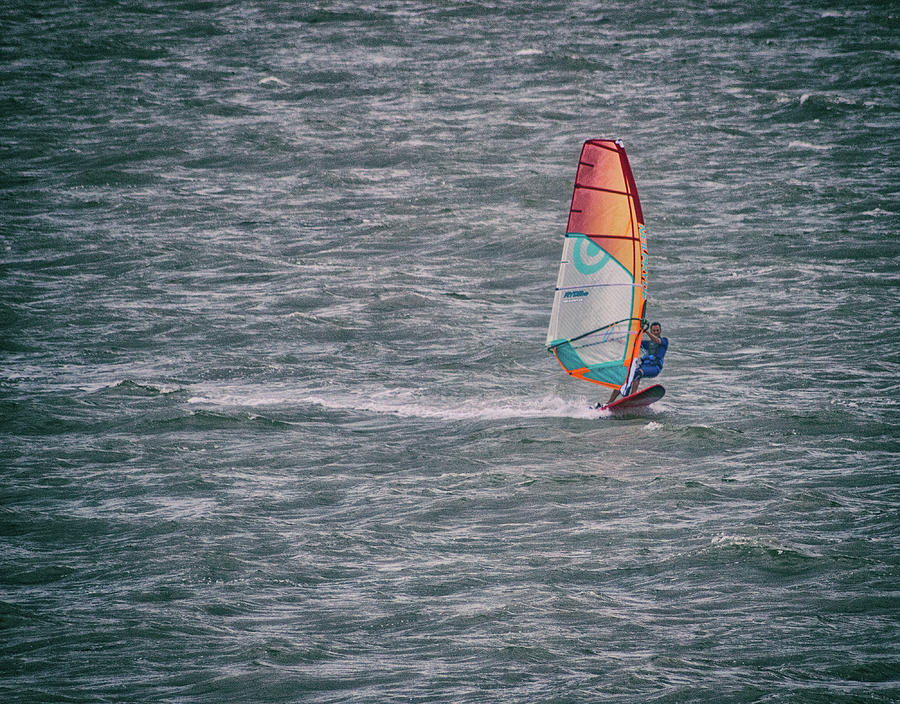 Summer Photograph - Windsurfer by Martin Newman