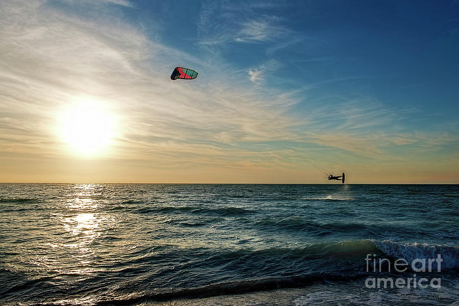 Windsurfer out of Water Photograph by David Arment