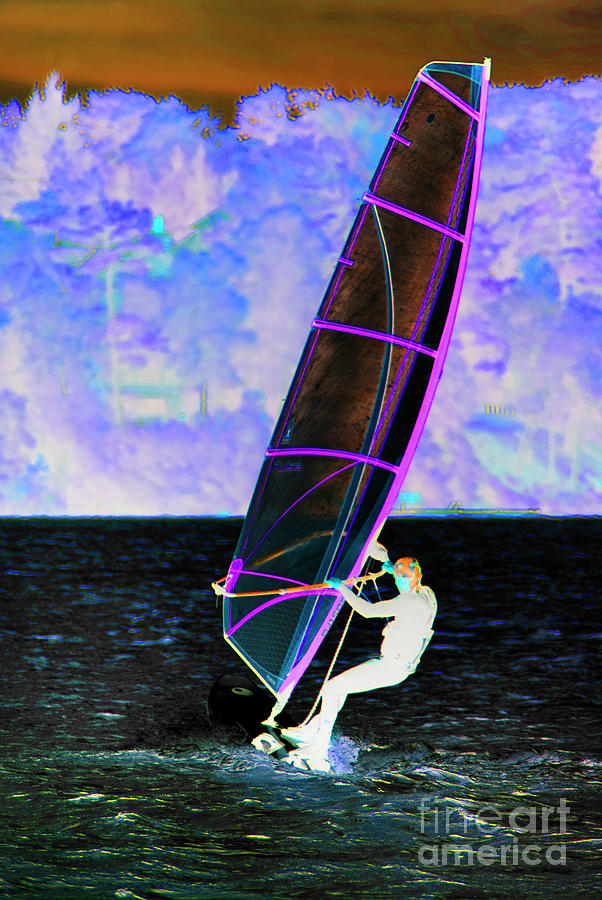 Windsurfing Abstract-1 Photograph by Steve Somerville