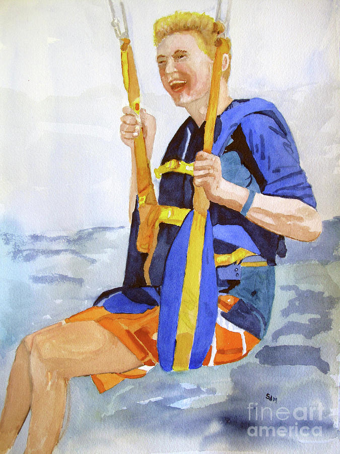Sports Painting - Windsurfing by Sandy McIntire