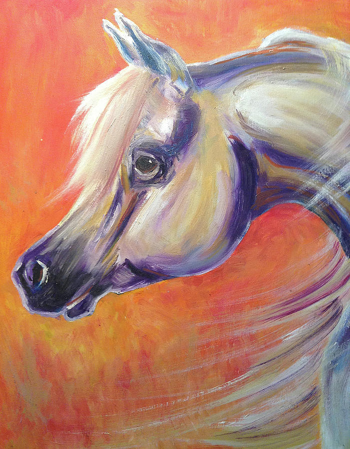 Windswept Arabian Horse Painting by Andrea De Carlo | Fine Art America