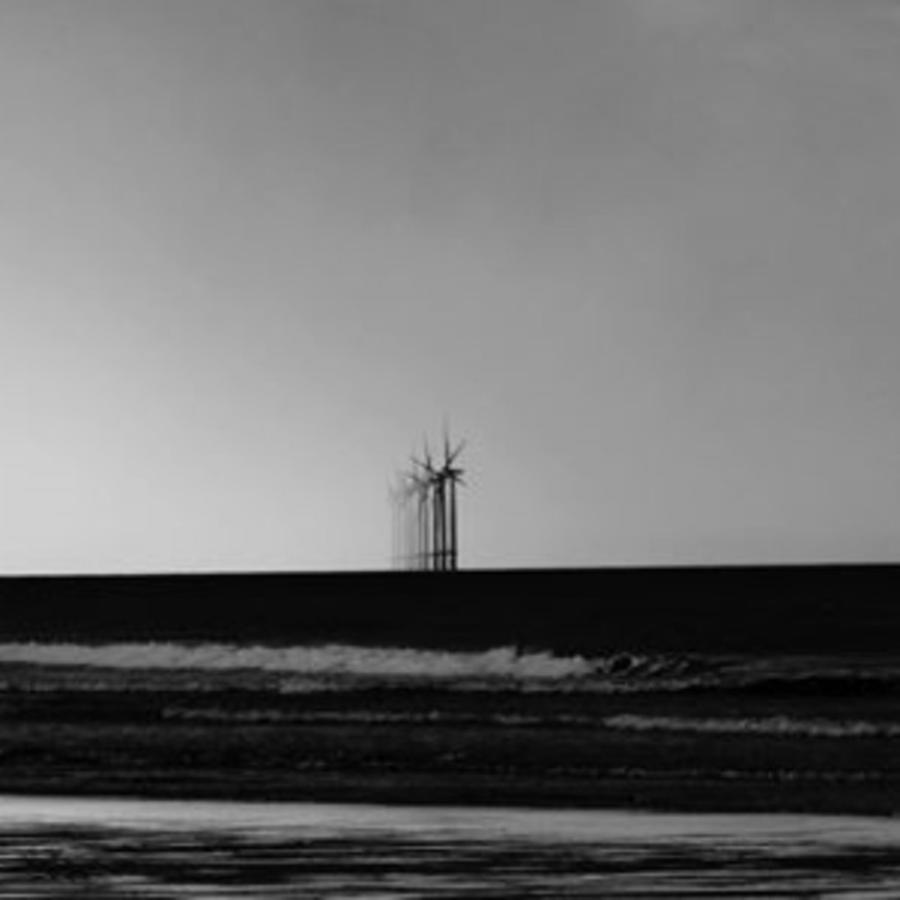 Beach Photograph - #windturbine #coast #seascape #beach by Mid Middleton