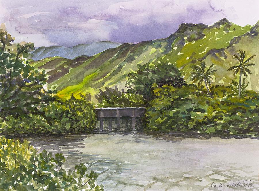 Windward Shore Oahu Painting by Gurukirn Khalsa