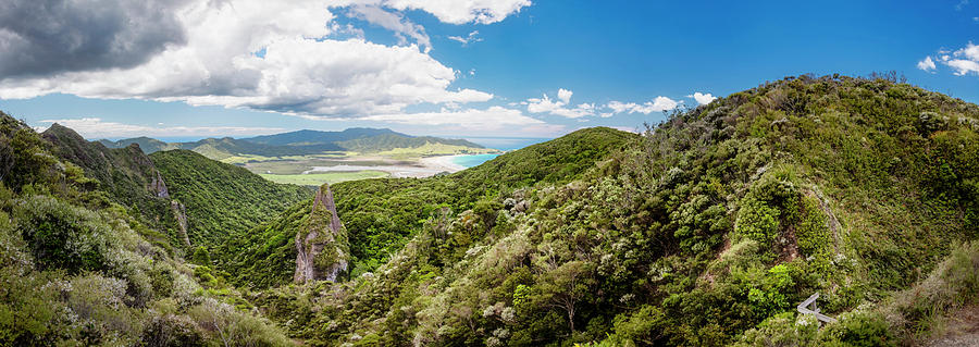 Windy Canyon Panoramic View Great Barrier Island New Zealand Photograph