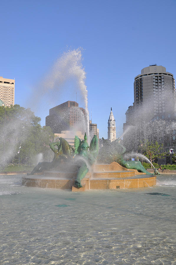 Windy Day at Swann Memorial Fountain Photograph by Bill Cannon