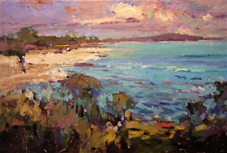 Windy day in Kailua Painting by R W Goetting