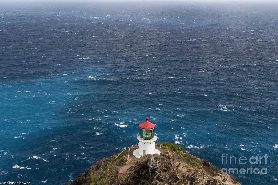 Windy Day Makapuu Light House Photograph by Mitch Shindelbower