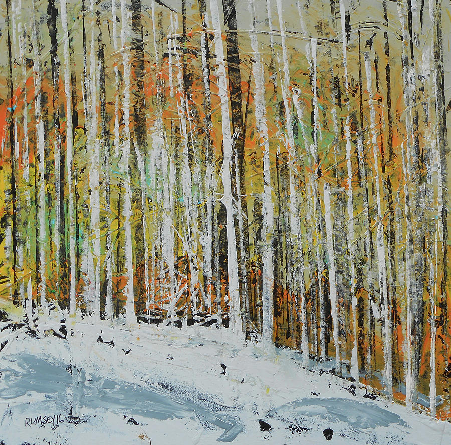Windy Forest Painting by Rhodes Rumsey