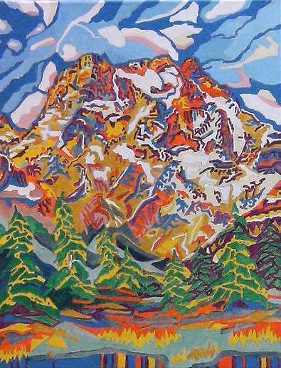 Windy Mt. Painting by Jacqueline Biggs - Pixels