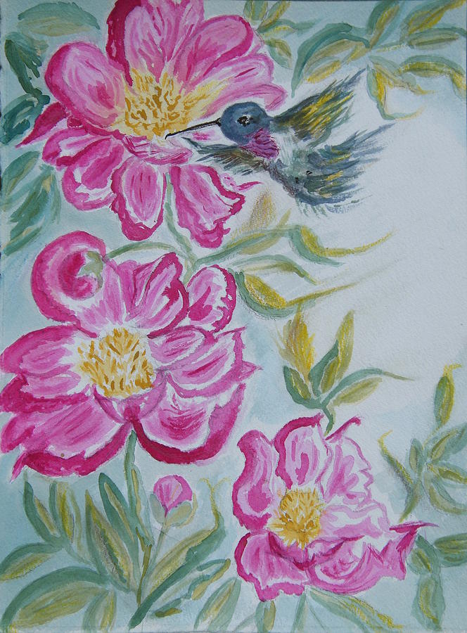 Bird Painting - Windy Reach by Margaret G Calenda